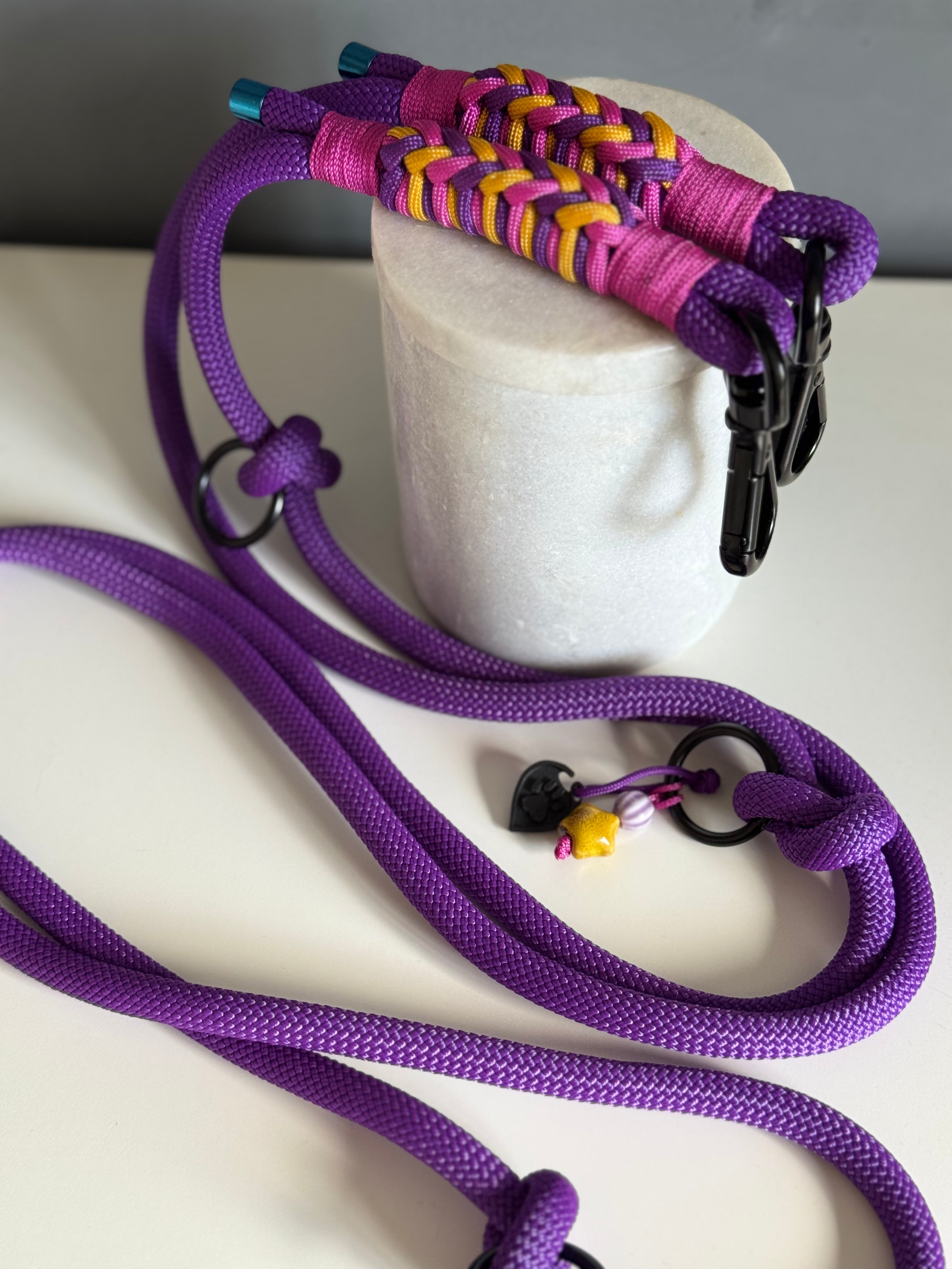 ReadyFor3Rope | Multifunctional Leash | Purple Brush