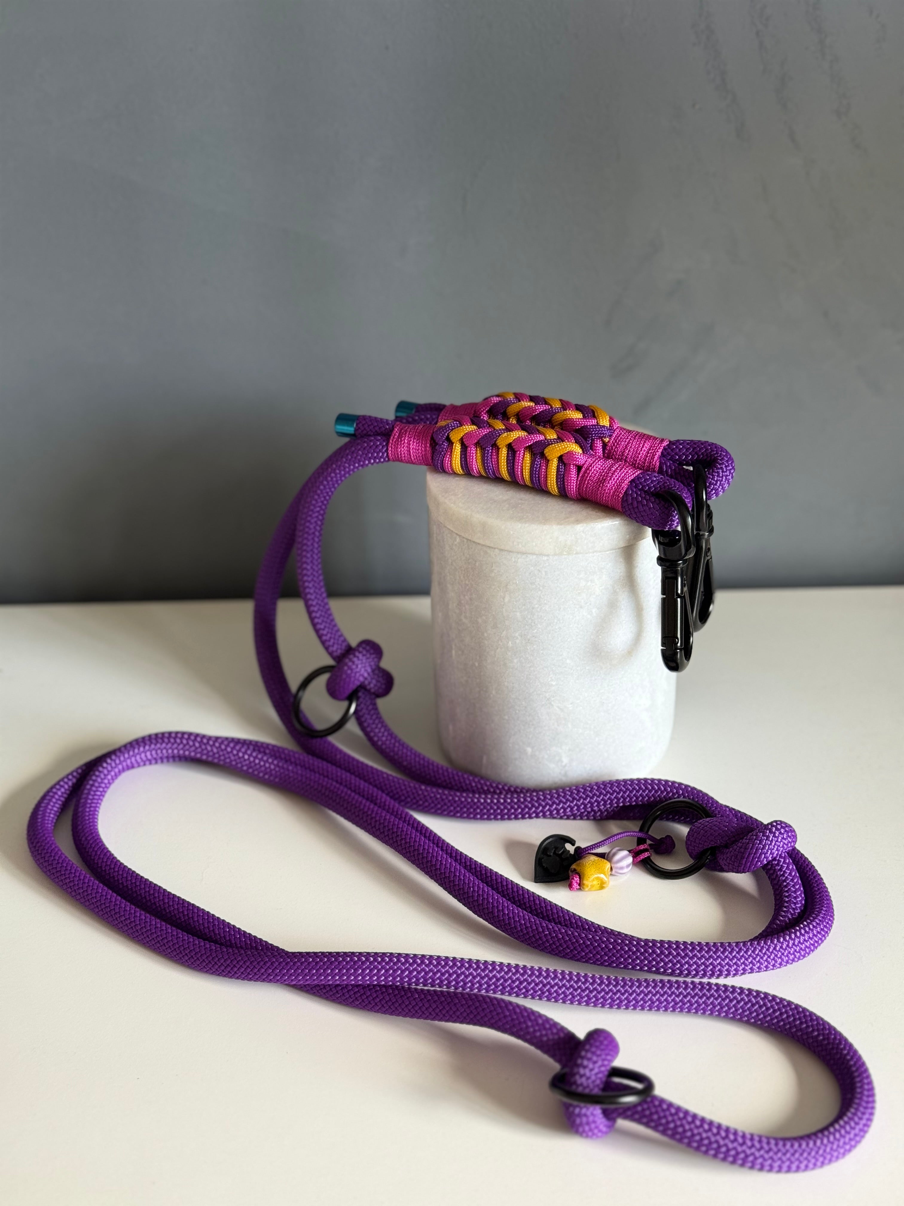 ReadyFor3Rope | Multifunctional Leash | Purple Brush