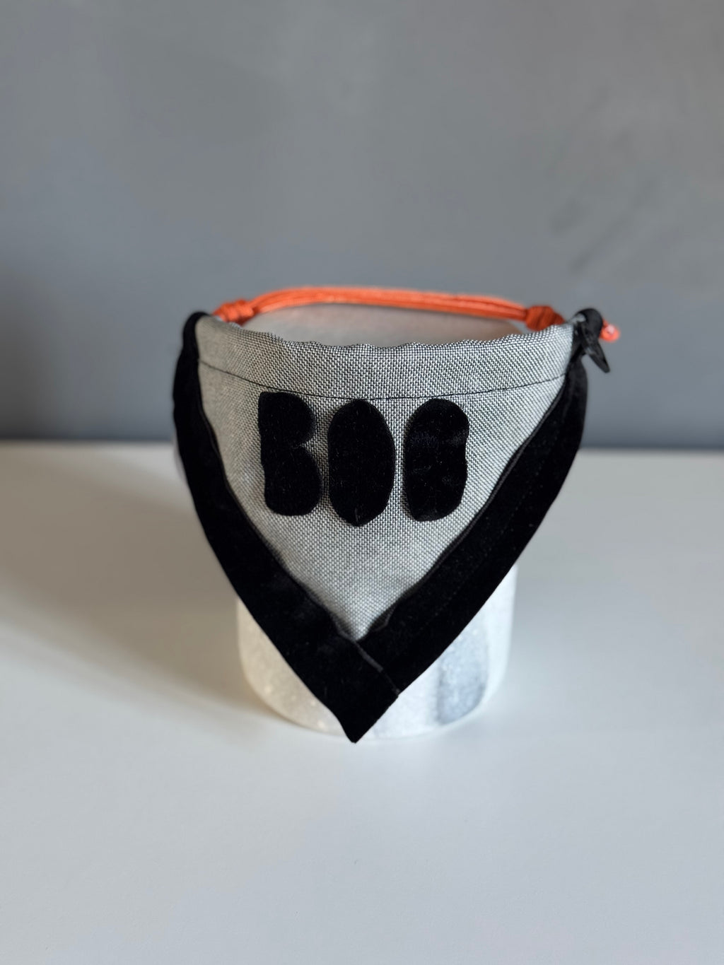 ReadyForBandana | Waterproof Linen-Texture | Grey BOO Halloween