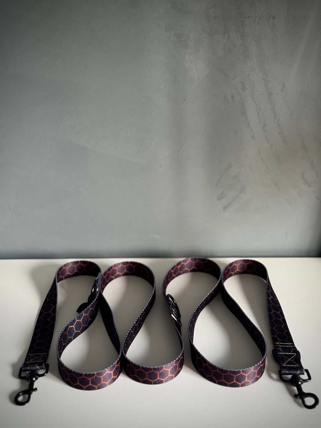 ReadyFor3 | Multifunctional Leash | Hexagon Navy