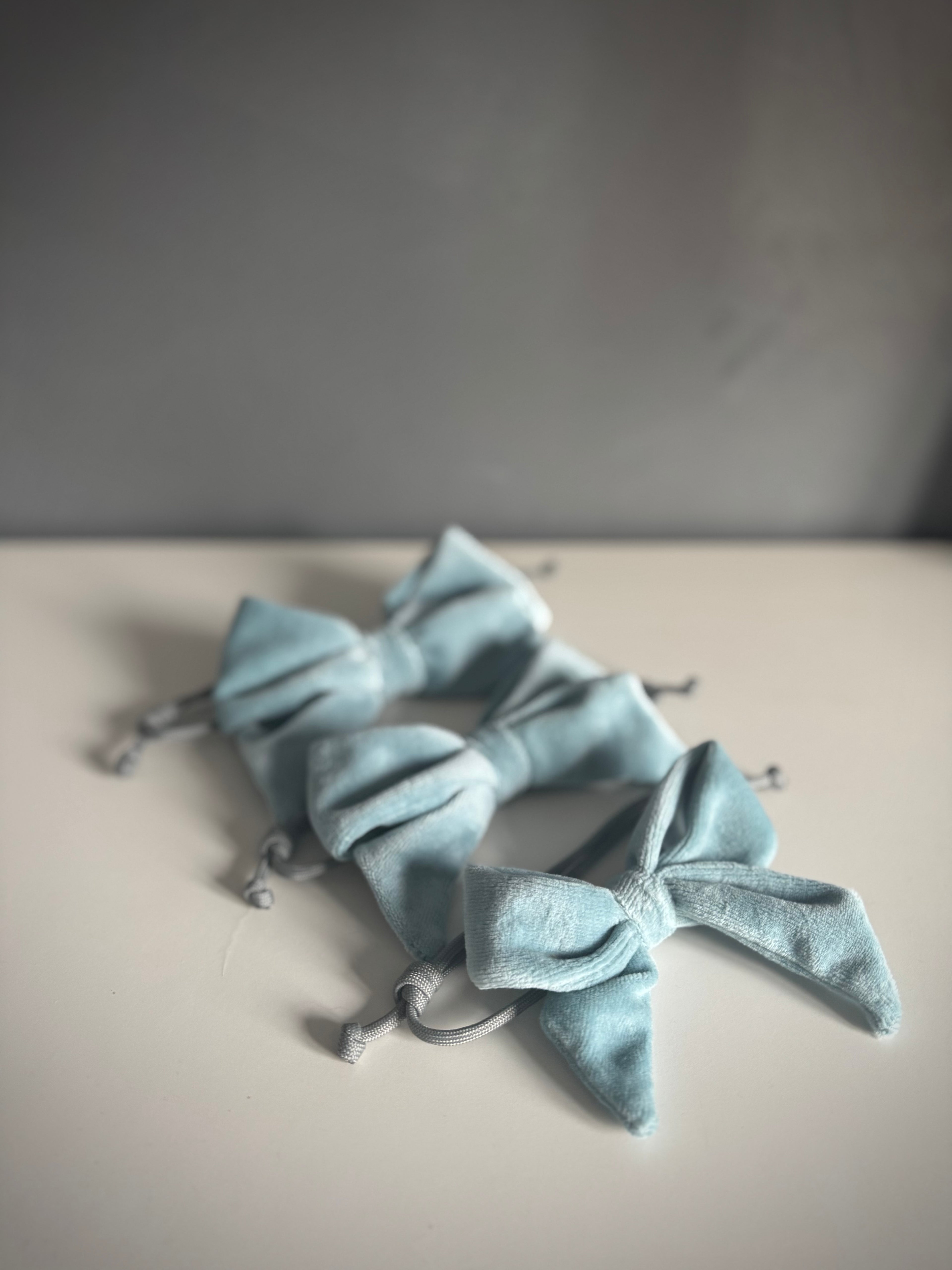 ReadyForBowTie | Velvet Light Blue/Grey