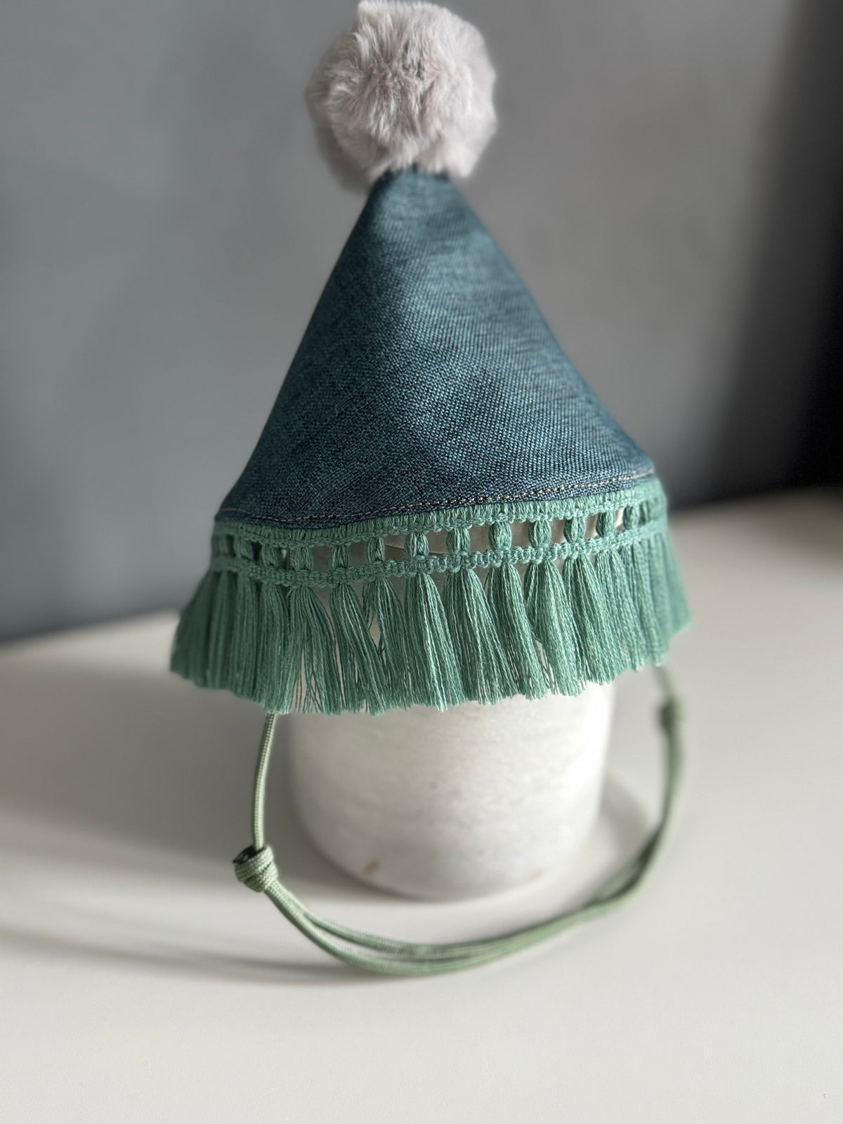 Birthday Hat | Turquoise & Grey