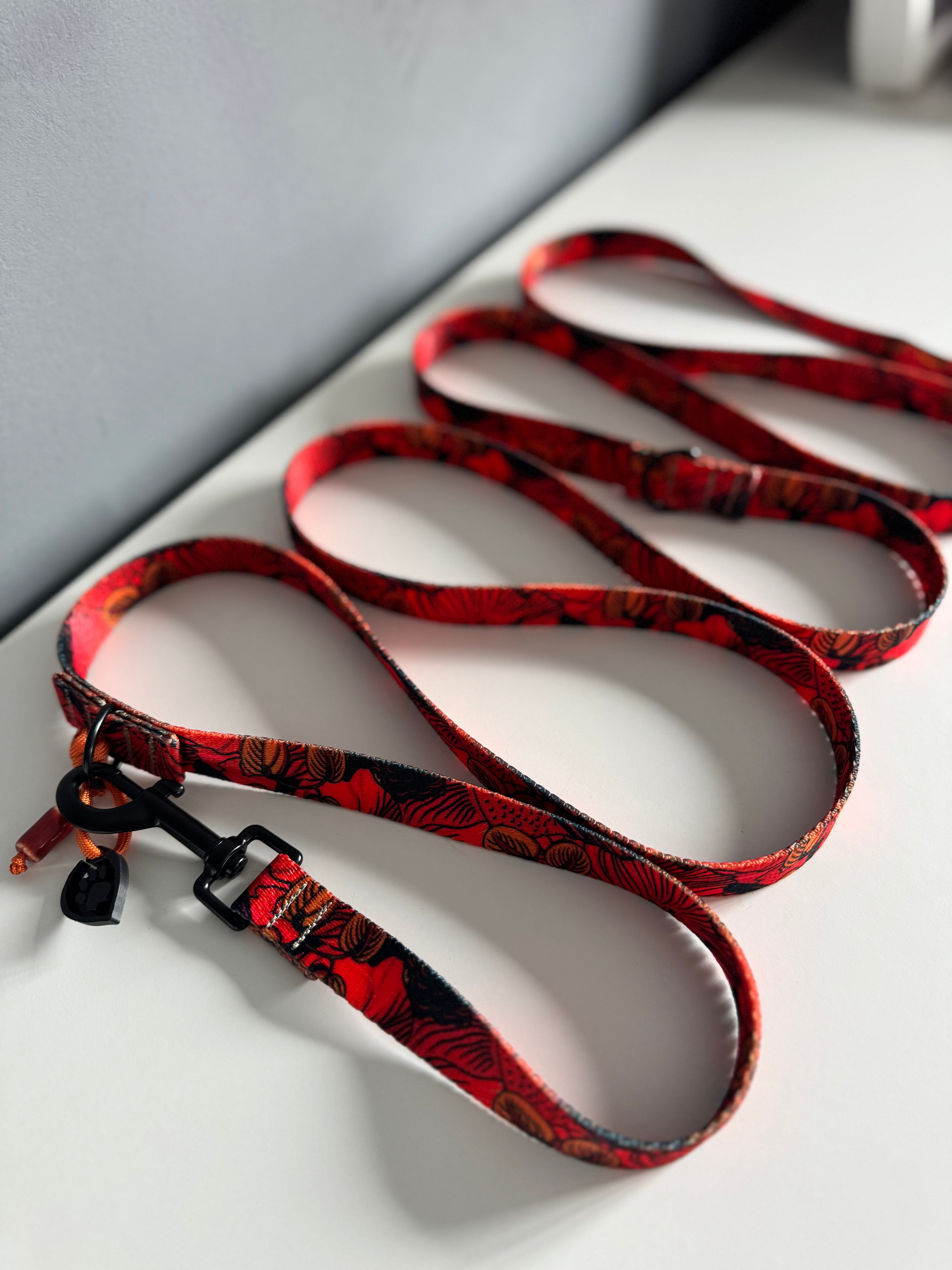 ReadyFor3 | Multifunctional Leash | Red Fish