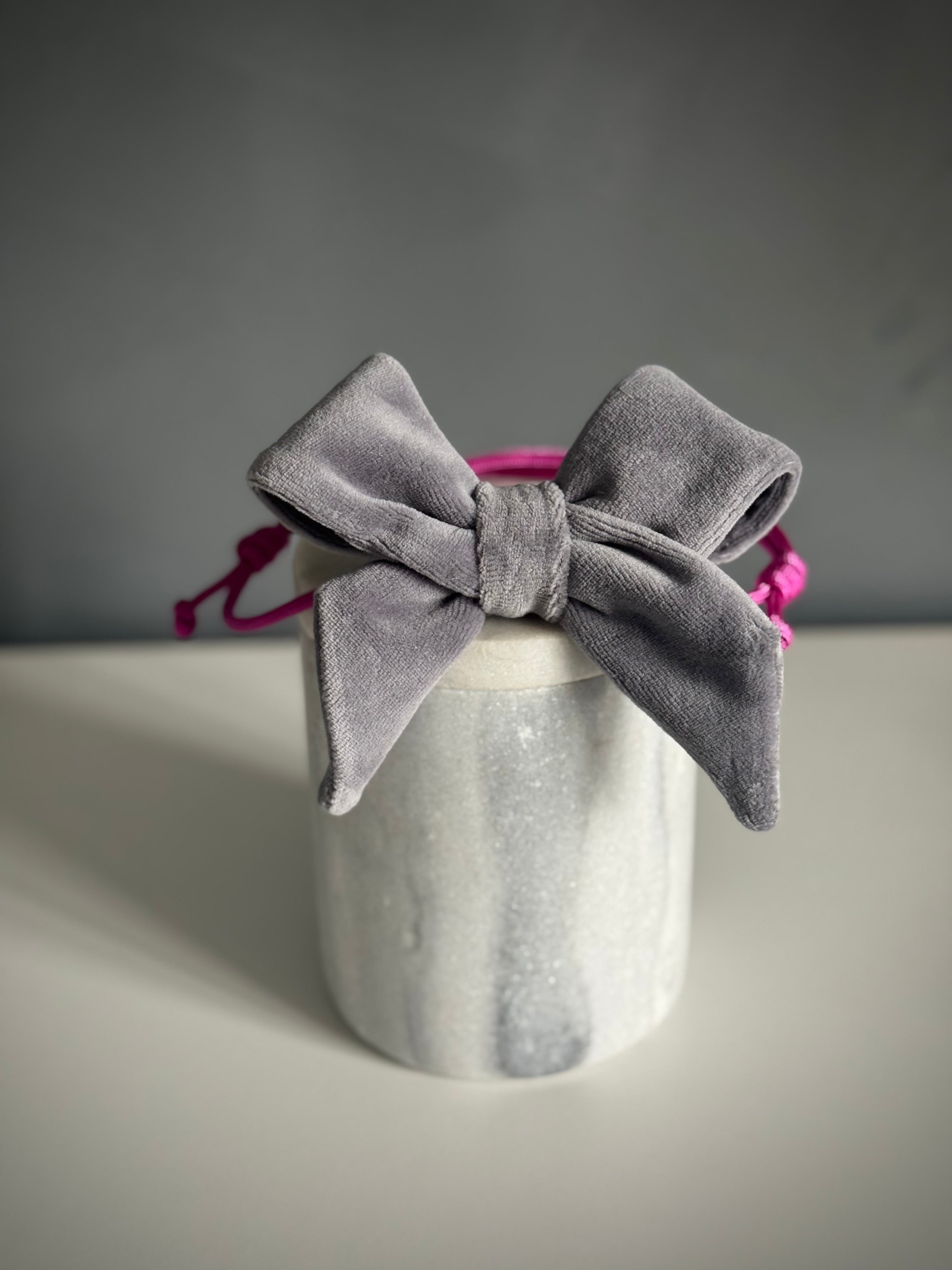 ReadyForBowTie | Velvet Grey/Pink