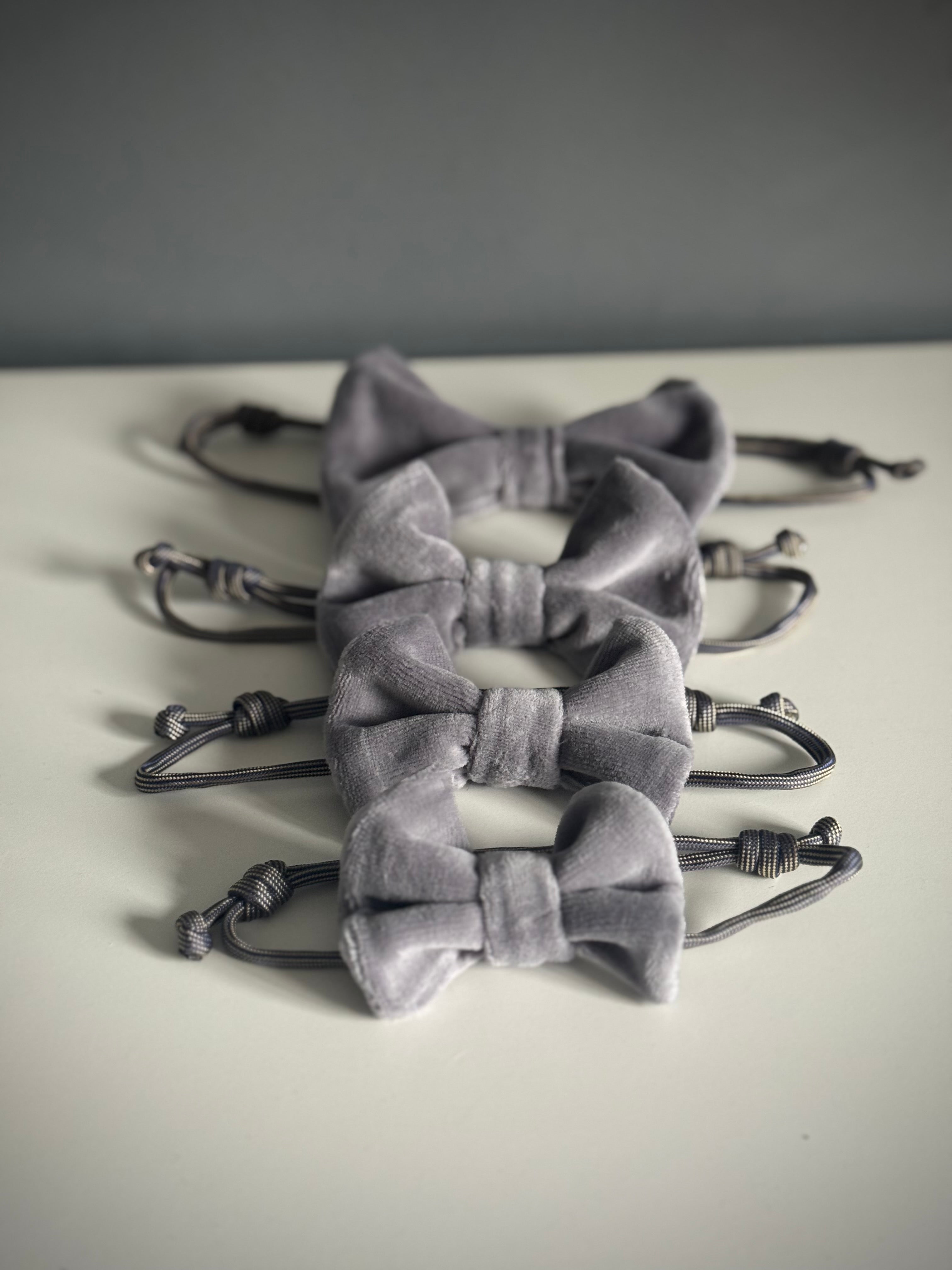 ReadyForBowTie | Velvet Grey/Pink