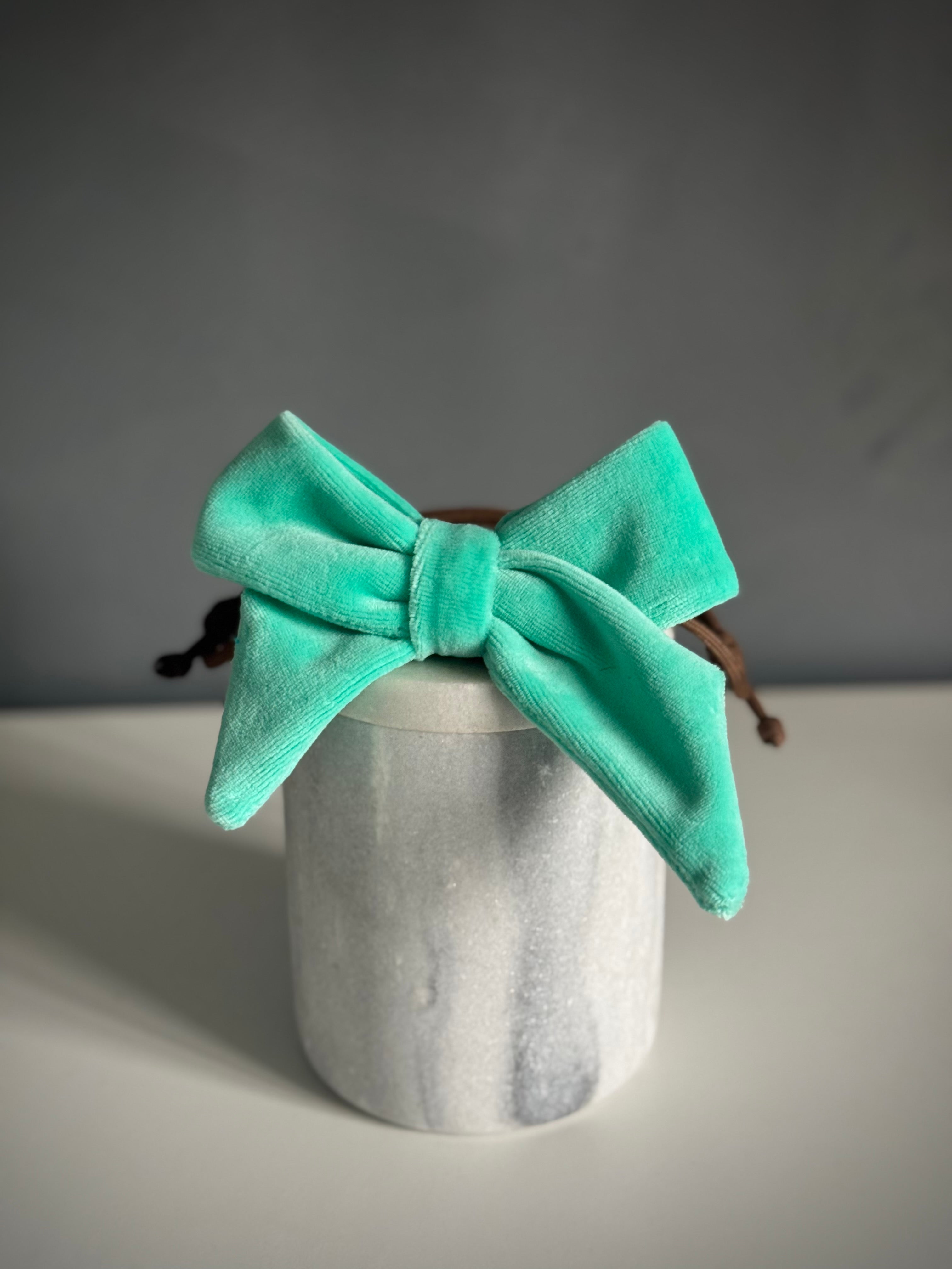 ReadyForBowTie | Velvet Light Turquoise/Brown