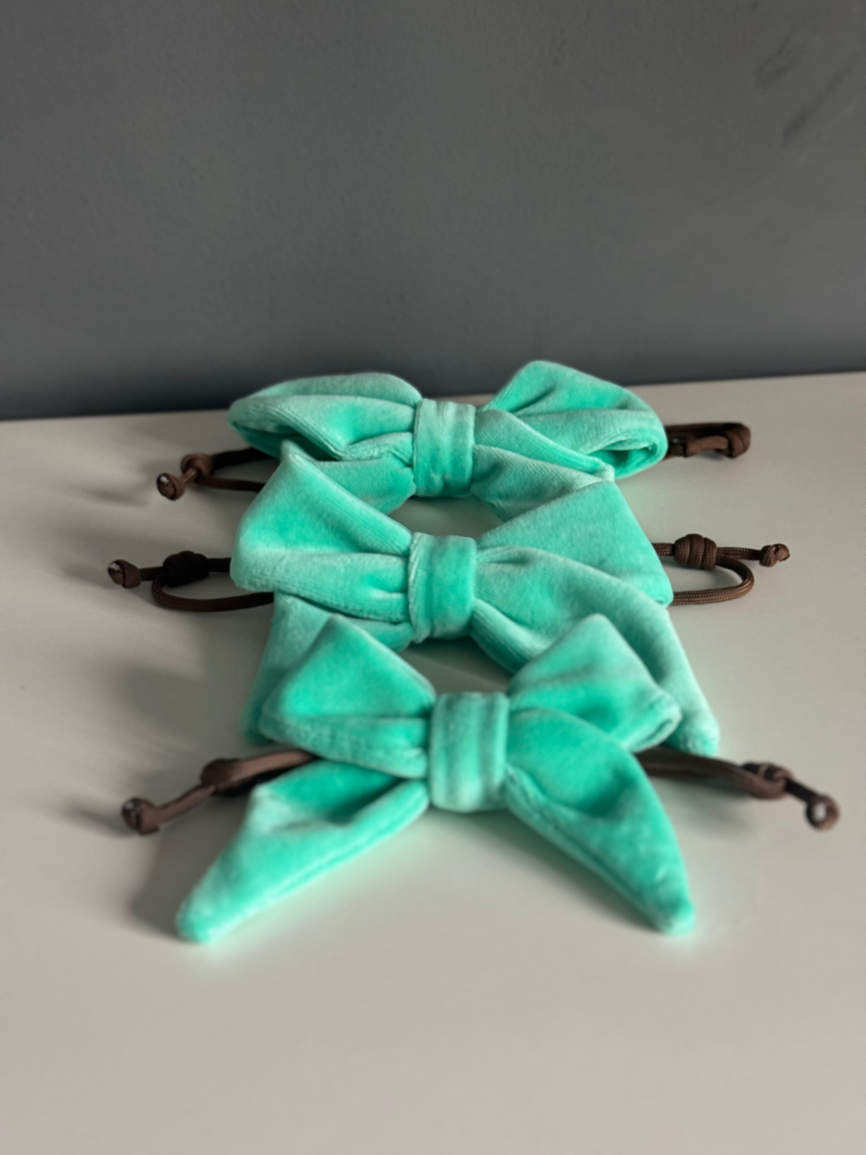 ReadyForBowTie | Velvet Light Turquoise/Brown