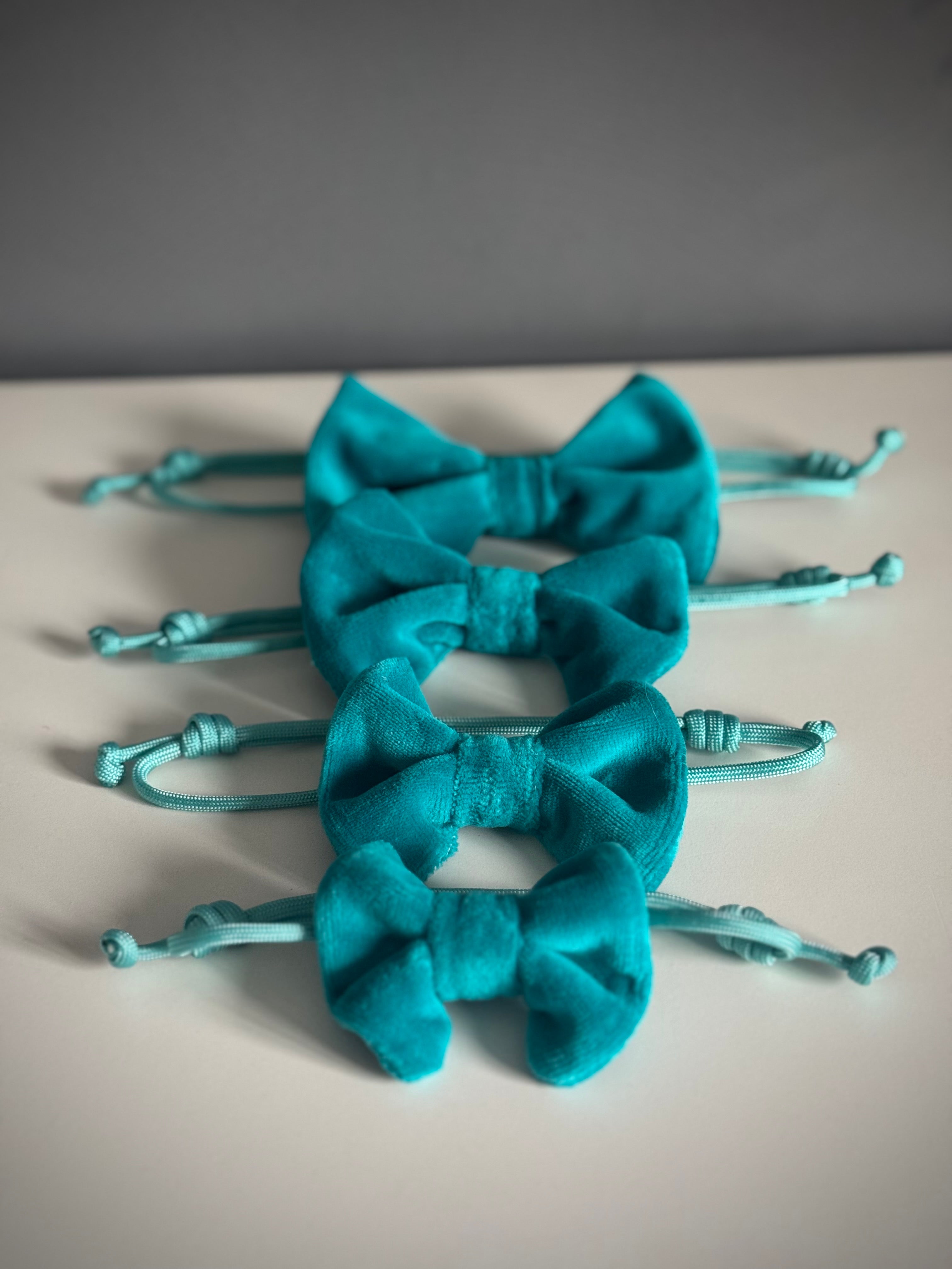 ReadyForBowTie | Velvet Dark Turquoise/Light Turquoise